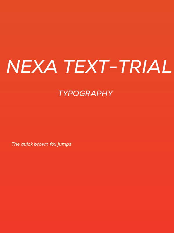 Nexa Text-Trial Regular Italic Poster