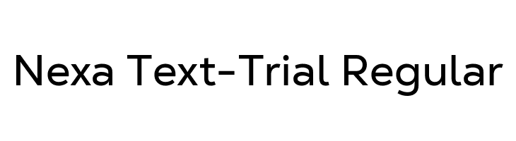 Nexa Text-Trial Regular  नि: शुल्क फ़ॉन्ट्स डाउनलोड