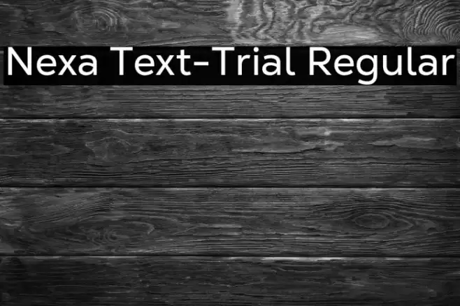 Nexa Text-Trial Regular Font examples