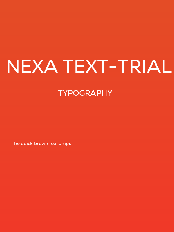 Nexa Text-Trial Regular Poster