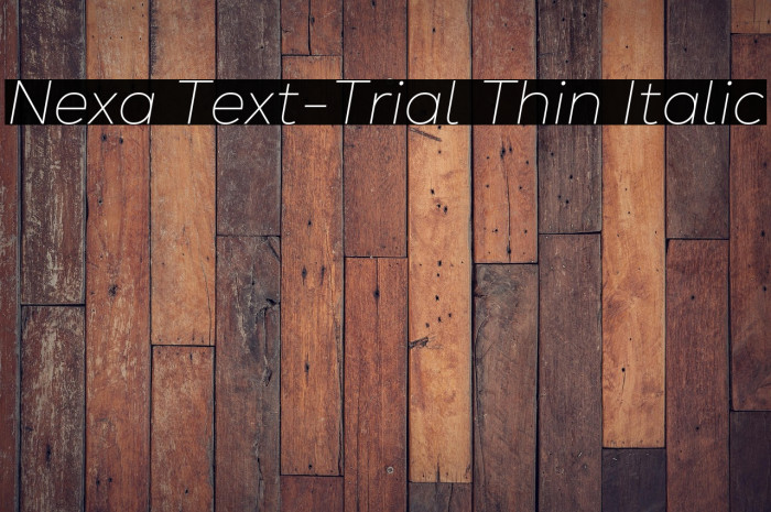 Nexa Text-Trial Thin Italic Example 3