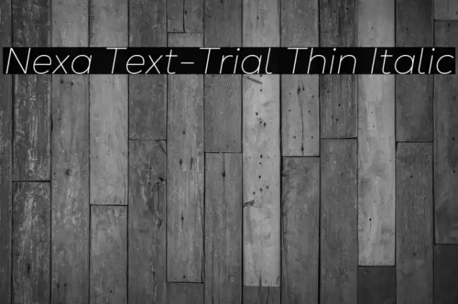 Nexa Text-Trial Thin Italic Font examples