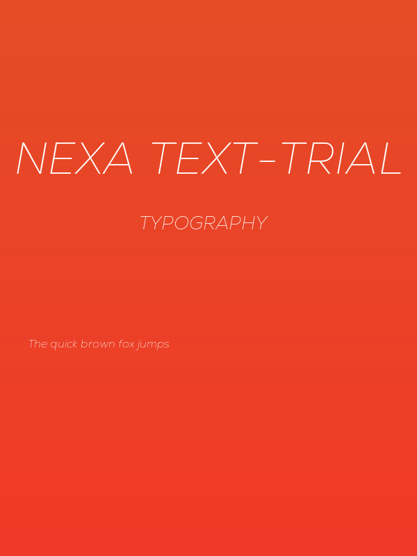 Nexa Text-Trial Thin Italic Poster