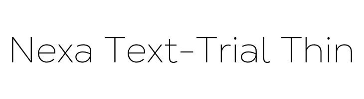Nexa Text-Trial Thin  font caratteri gratis