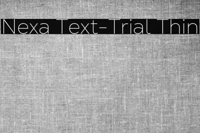 Nexa Text-Trial Thin Font examples