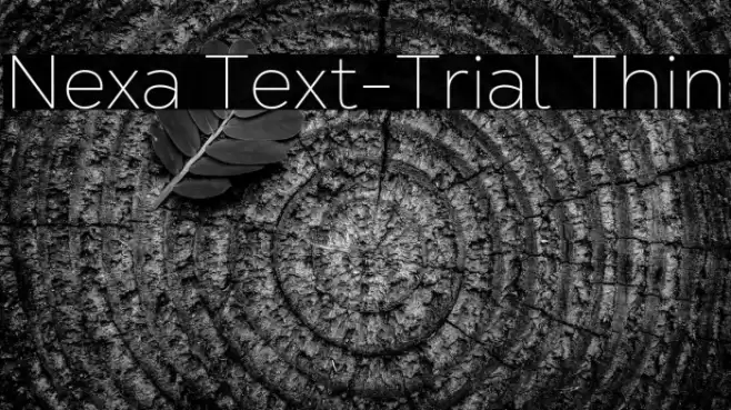 Nexa Text-Trial Thin Font examples