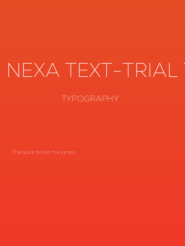 Nexa Text-Trial Thin Poster