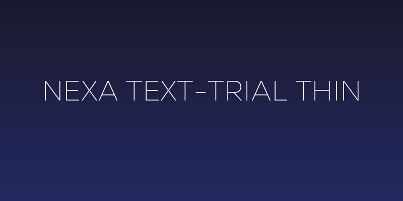 Nexa Text-Trial Thin Social Header