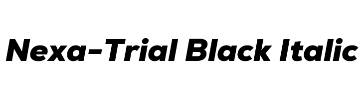 Nexa-Trial Black Italic  Fuentes Gratis Descargar