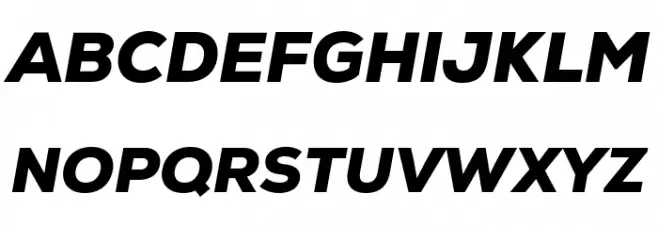 Nexa-Trial Black Italic 字体 大写