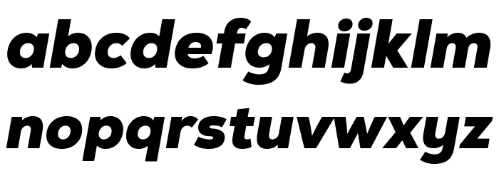 Nexa-Trial Black Italic Font LOWERCASE