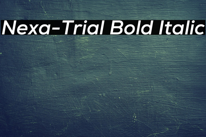 Nexa-Trial Bold Italic Example 2