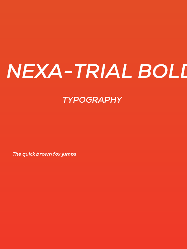 Nexa-Trial Bold Italic Poster