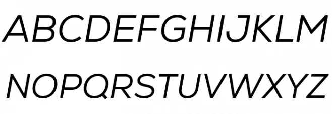 Nexa-Trial Book Italic Font UPPERCASE
