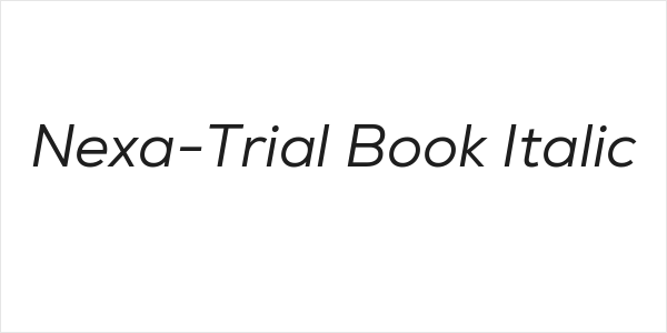 Nexa-Trial Book Italic Logo