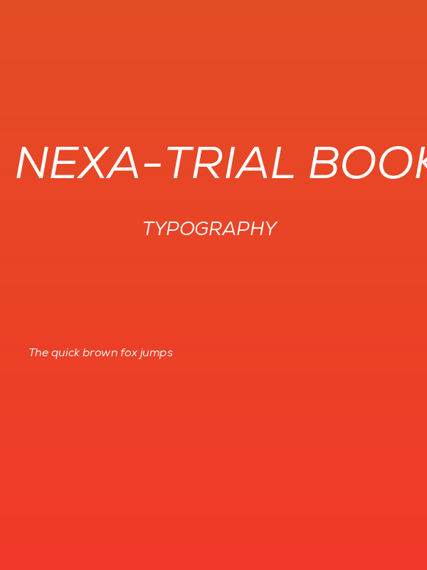 Nexa-Trial Book Italic Poster