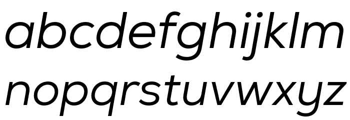 Nexa-Trial Book Italic Font LOWERCASE