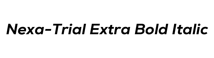Nexa-Trial Extra Bold Italic  Скачать бесплатные шрифты