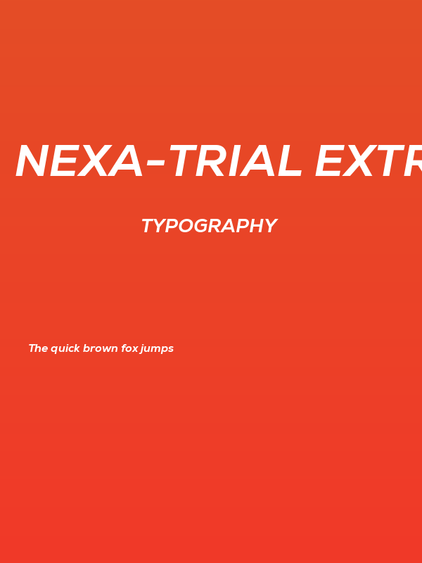 Nexa-Trial Extra Bold Italic Poster