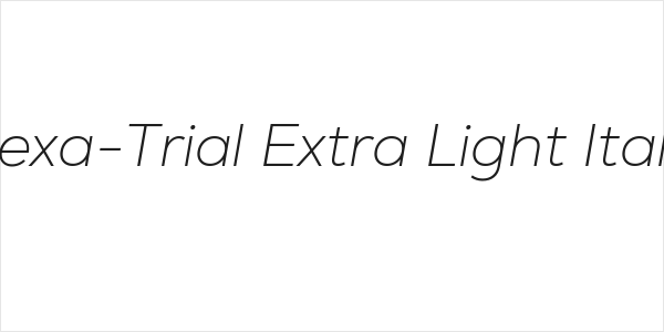 Nexa-Trial Extra Light Italic Logo
