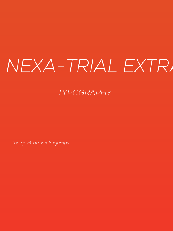 Nexa-Trial Extra Light Italic Poster