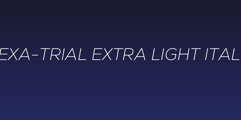 Nexa-Trial Extra Light Italic Social Header