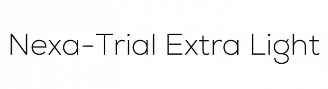 Nexa-Trial Extra Light  免费字体下载