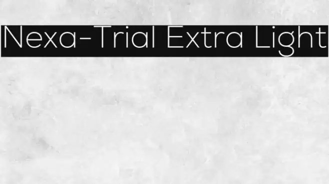Nexa-Trial Extra Light Font examples