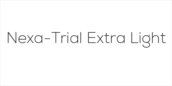 Nexa-Trial Extra Light Logo