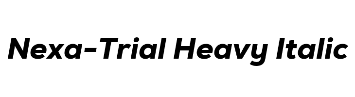 Nexa-Trial Heavy Italic  Free Fonts Download