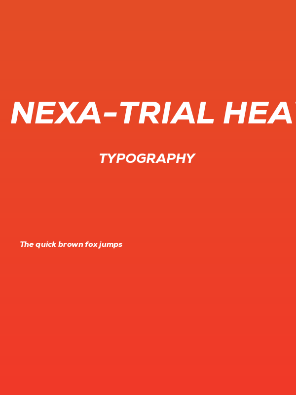 Nexa-Trial Heavy Italic Poster