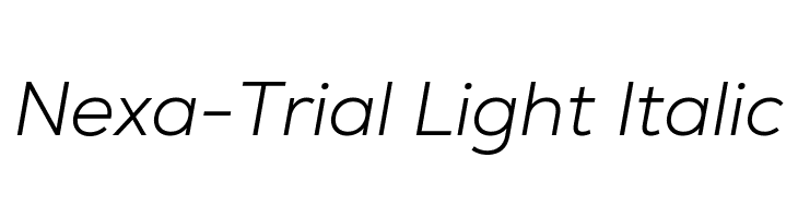 Nexa-Trial Light Italic  Скачать бесплатные шрифты