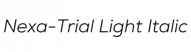 Nexa-Trial Light Italic  免费字体下载