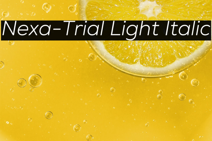 Nexa-Trial Light Italic Example 2