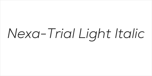 Nexa-Trial Light Italic Logo