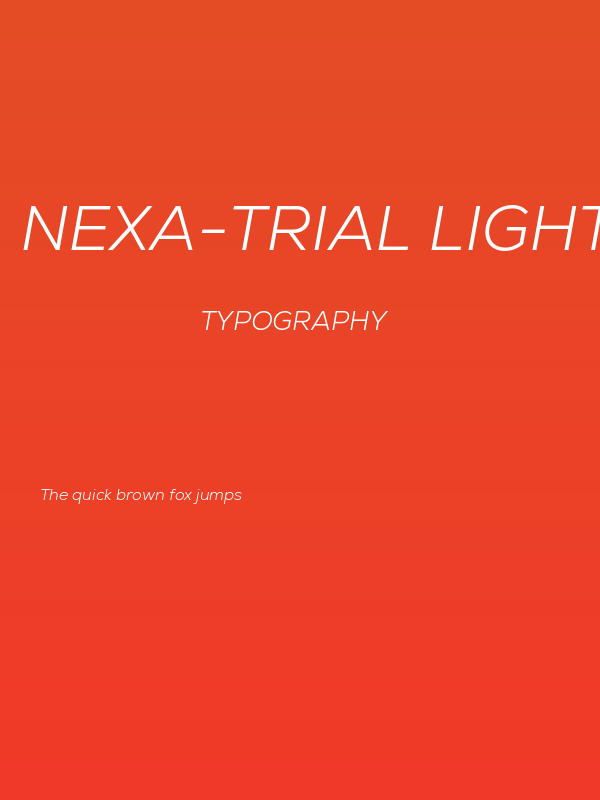 Nexa-Trial Light Italic Poster