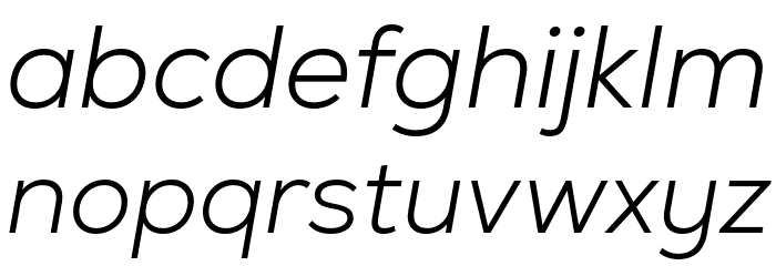 Nexa-Trial Light Italic Font LOWERCASE