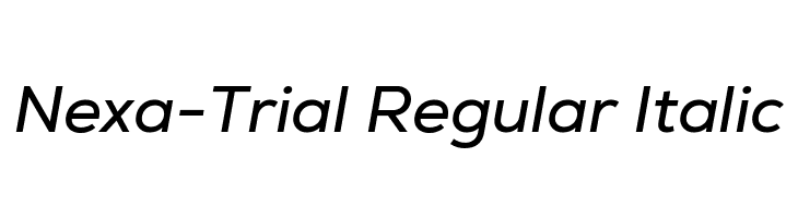 Nexa-Trial Regular Italic  font caratteri gratis