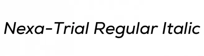 Nexa-Trial Regular Italic  免费字体下载