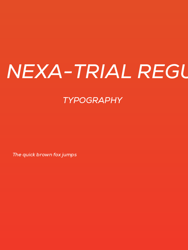 Nexa-Trial Regular Italic Poster