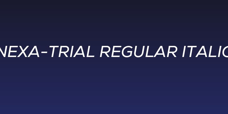 Nexa-Trial Regular Italic Social Header