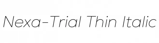 Nexa-Trial Thin Italic  baixar fontes gratis