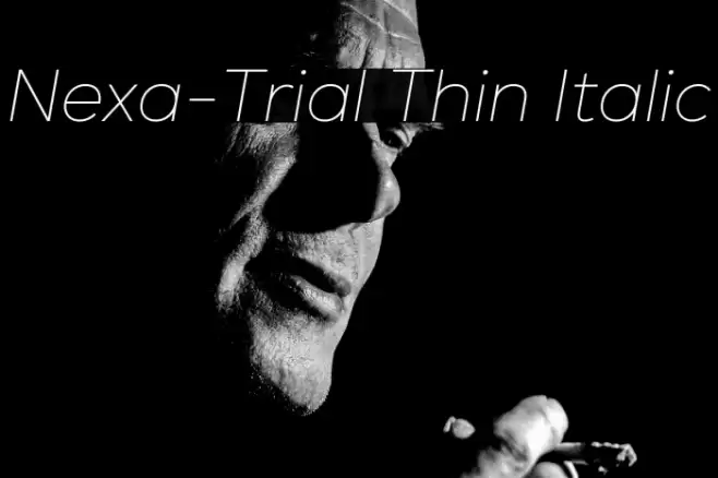 Nexa-Trial Thin Italic Font examples