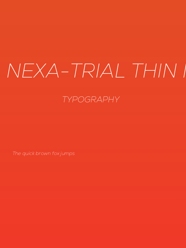 Nexa-Trial Thin Italic Poster
