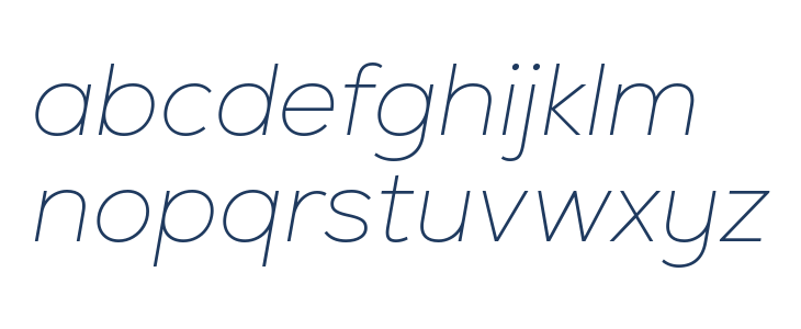 Nexa-Trial Thin Italic Lowercase