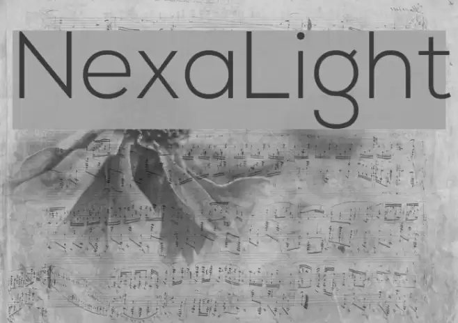 NexaLight Font examples