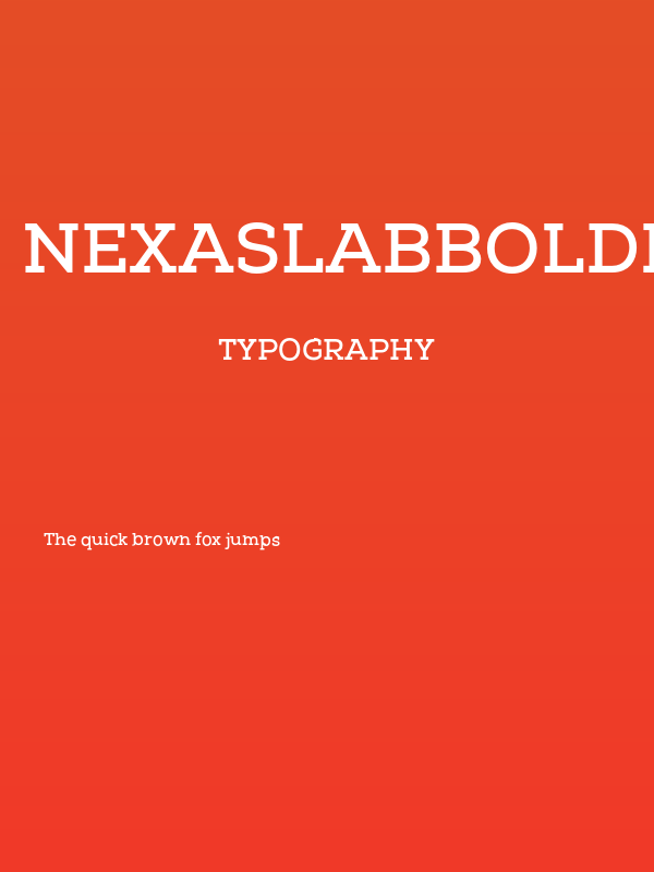 NexaSlabBoldFREE Poster