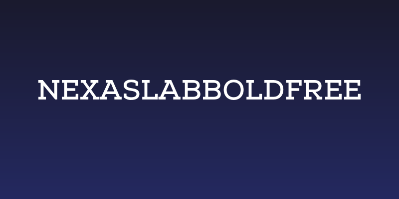 NexaSlabBoldFREE Social Header