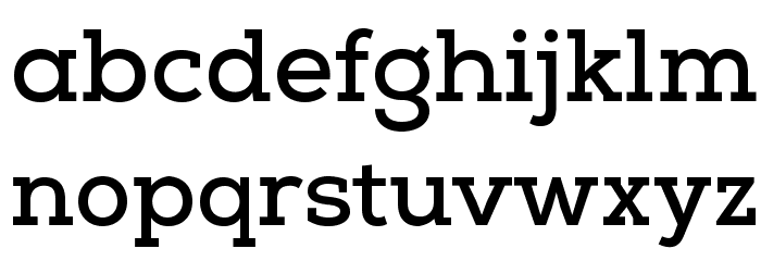 NexaSlabBoldFREE Font LOWERCASE