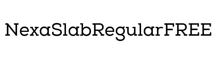 NexaSlabRegularFREE Font